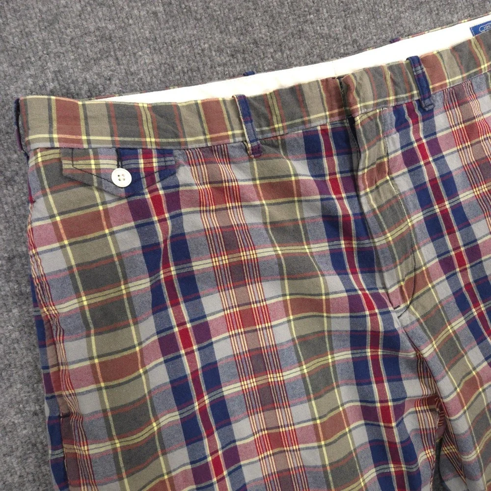Polo Ralph Lauren Shorts Mens 40 Madras Plaid Chino Preppy Casual 10
